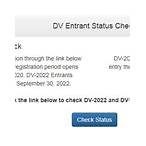 dv lottery check status 2022